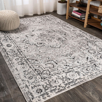 Denia Ornate Geometric Medallion Area Rug